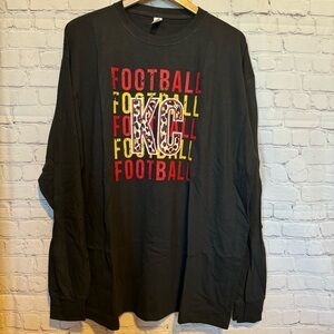 NWOT Kansas City Chiefs Long Sleeve Black Tee size XXL